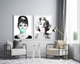 Hepburn X Marilyn | Iconic Hollywood Duo Wall Art 2-Print Bundle - BUNDLE